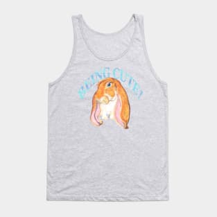 ENGLISH LOP BEING CUTE BLUE Tank Top